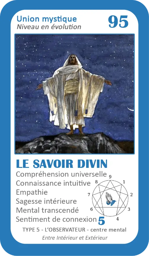 L'Oracle de l'ennéagramme mystique : carte 95 Le Savoir Divin L'Oracle de l'ennéagramme mystique : carte 95 Le Savoir Divin