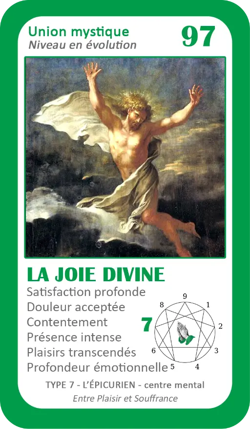 L'Oracle de l'ennéagramme mystique : carte 97 La Joie Divine L'Oracle de l'ennéagramme mystique : carte 97 La Joie Divine