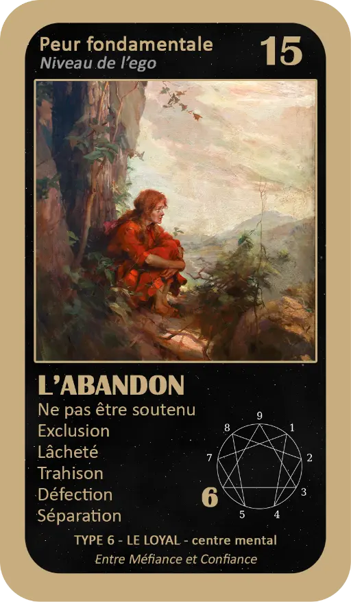 L'Oracle de l'ennéagramme : carte 15 L'Abandon L'Oracle de l'ennéagramme : carte 15 L'Abandon