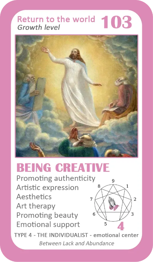 The Mystical Enneagram Oracle: Card 103 Being Creative The Mystical Enneagram Oracle: Card 103 Being Creative