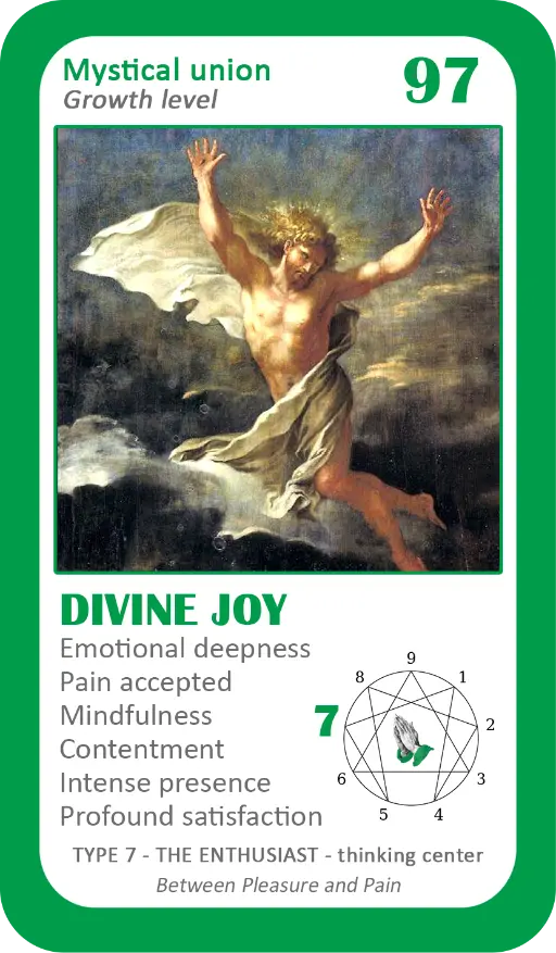 The Mystical Enneagram Oracle: Card 97 Divine Joy The Mystical Enneagram Oracle: Card 97 Divine Joy