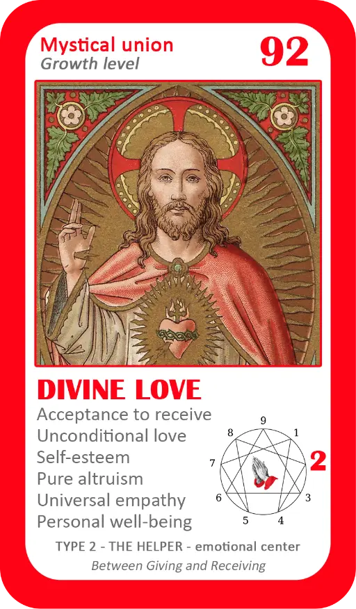 The Mystical Enneagram Oracle: Card 92 Divine Love The Mystical Enneagram Oracle: Card 92 Divine Love