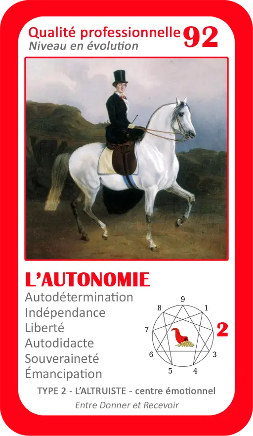 L'Oracle de l'ennéagramme professionnel : carte 92 L'Autonomie L'Oracle de l'ennéagramme professionnel : carte 92 L'Autonomie