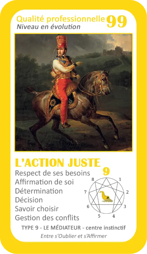 L'Oracle de l'ennéagramme professionnel : carte 99 L'Action Juste L'Oracle de l'ennéagramme professionnel : carte 99 L'Action Juste