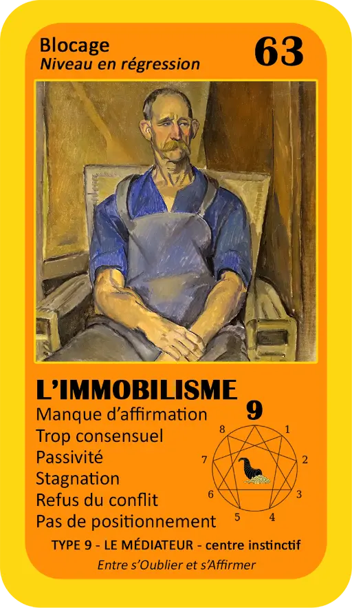 L'Oracle de l'ennéagramme professionnel : carte 63 L'Immobilisme L'Oracle de l'ennéagramme professionnel : carte 63 L'Immobilisme