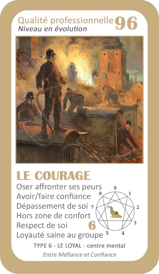 L'Oracle de l'ennéagramme professionnel : carte 96 Le Courage L'Oracle de l'ennéagramme professionnel : carte 96 Le Courage