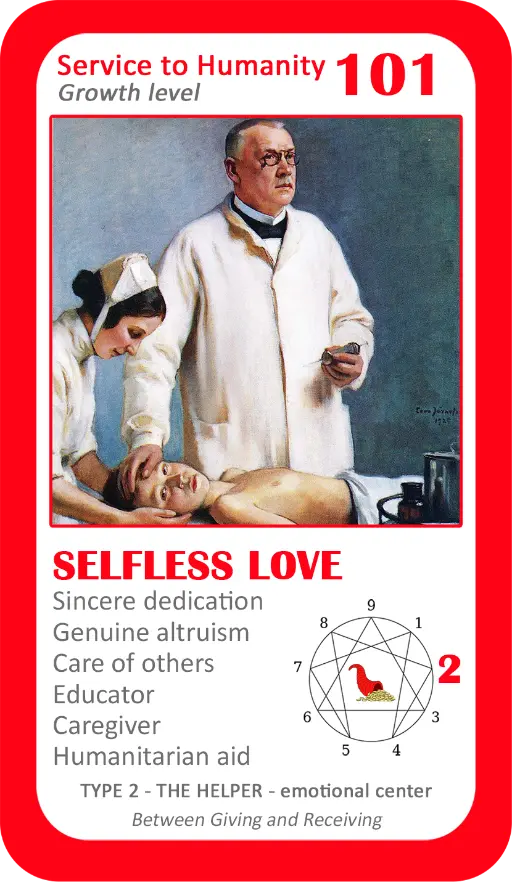 The Wealth Enneagram Oracle: Card 101 Selfless Love The Wealth Enneagram Oracle: Card 101 Selfless Love