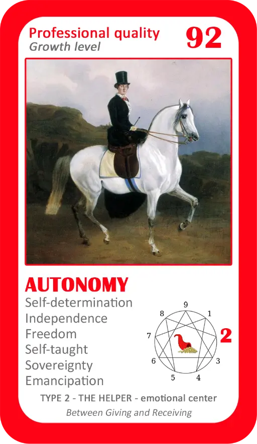 The Wealth Enneagram Oracle: Card 92 Autonomy The Wealth Enneagram Oracle: Card 92 Autonomy