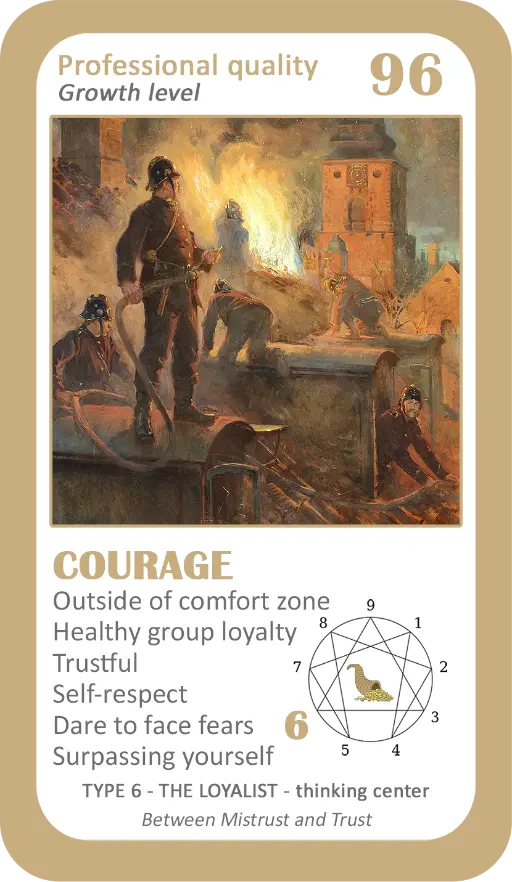 The Wealth Enneagram Oracle: Card 96 Courage The Wealth Enneagram Oracle: Card 96 Courage
