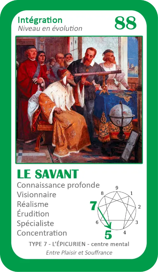 L'Oracle de l'ennéagramme : carte 88 Le Savant L'Oracle de l'ennéagramme : carte 88 Le Savant