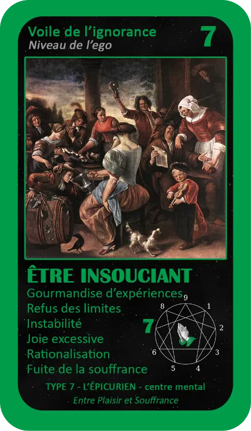 L'Oracle de l'ennéagramme mystique : carte 7 Être Insouciant L'Oracle de l'ennéagramme mystique : carte 7 Être Insouciant