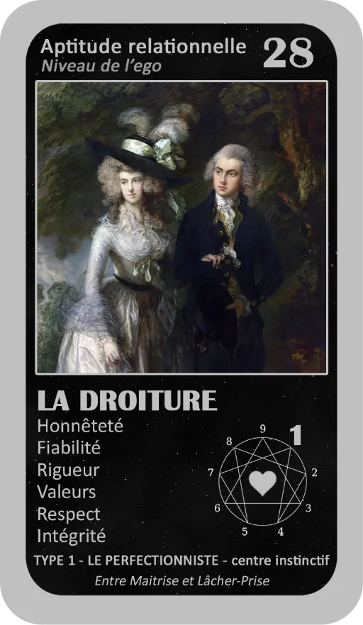 L'Oracle de l'ennL'Oracle de l'ennéagramme sentimental : carte 28 La Droitureéagramme sentimental : carte 28 L'Oracle de l'ennéagramme sentimental : carte 28 La Droiture