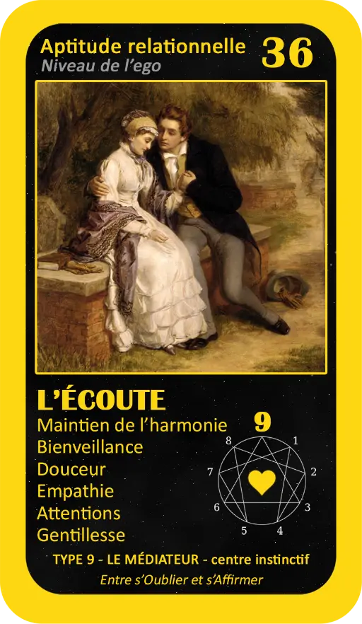 L'Oracle de l'ennéagramme sentimental : carte 36 L'Écoute L'Oracle de l'ennéagramme sentimental : carte 36 L'Écoute