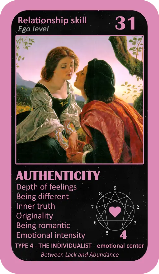 The Love Enneagram Oracle: card 31 Authenticity The Love Enneagram Oracle: card 31 Authenticity
