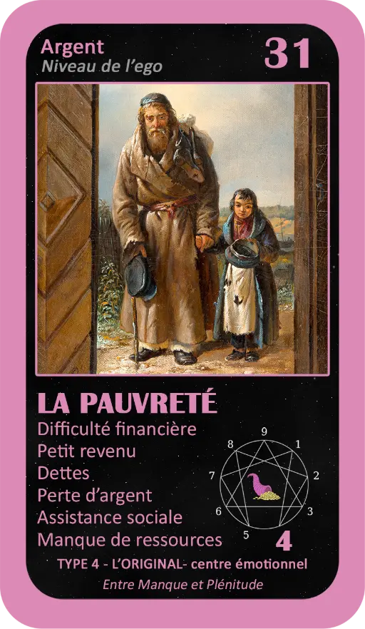 L'Oracle de l'ennéagramme professionnel : carte 31 La Pauvreté L'Oracle de l'ennéagramme professionnel : carte 31 La Pauvreté