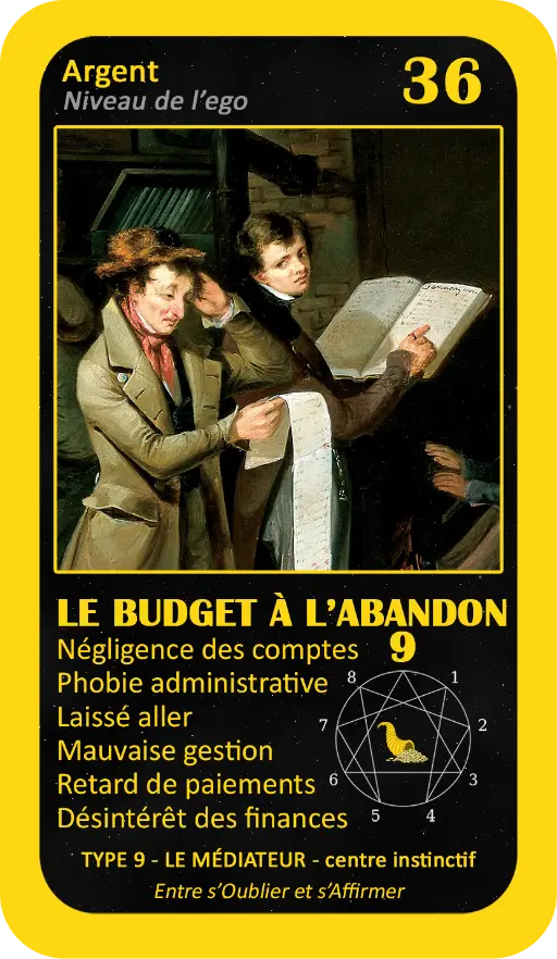 L'Oracle de l'ennéagramme professionnel : carte 36 Le Budget à l'Abandon L'Oracle de l'ennéagramme professionnel : carte 36 Le Budget à l'Abandon