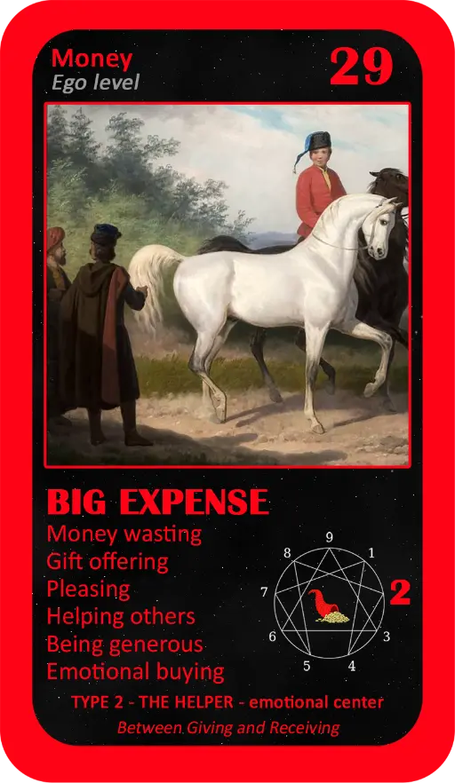 The Wealth Enneagram Oracle: Card 29 Big Expense The Wealth Enneagram Oracle: Card 29 Big Expense
