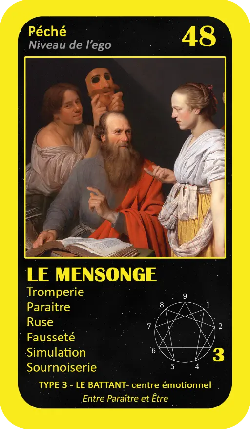 L'Oracle de l'ennéagramme : carte 48 Le Mensonge L'Oracle de l'ennéagramme : carte 48 Le Mensonge