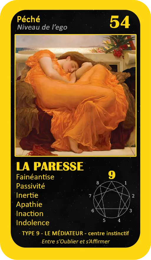 L'Oracle de l'ennéagramme : carte 54 La Paresse L'Oracle de l'ennéagramme : carte 54 La Paresse