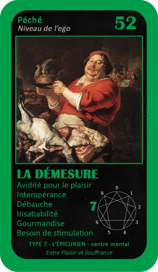 L'Oracle de l'ennéagramme : carte 52 La Démesure L'Oracle de l'ennéagramme : carte 52 La Démesure