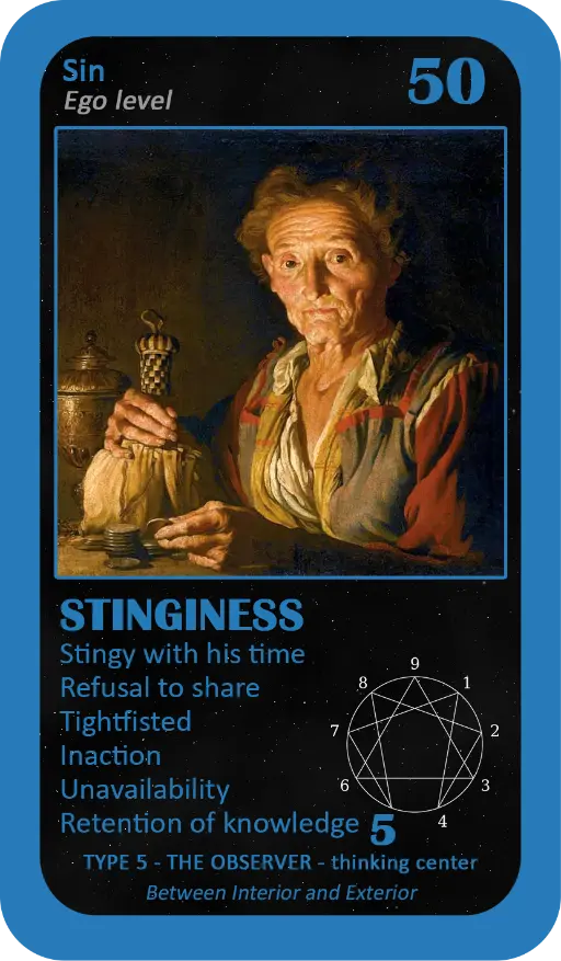 The Enneagram Oracle: card 50 Stinginess