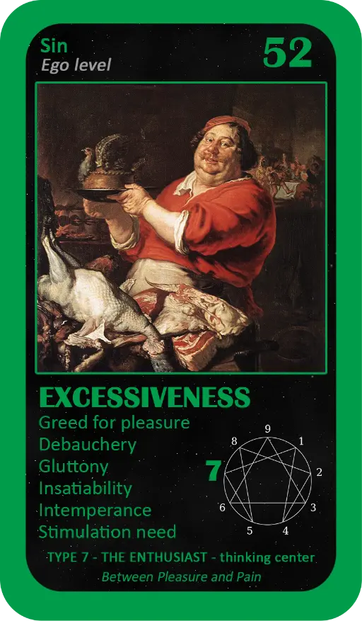 The Enneagram Oracle: card 52 Excessiveness