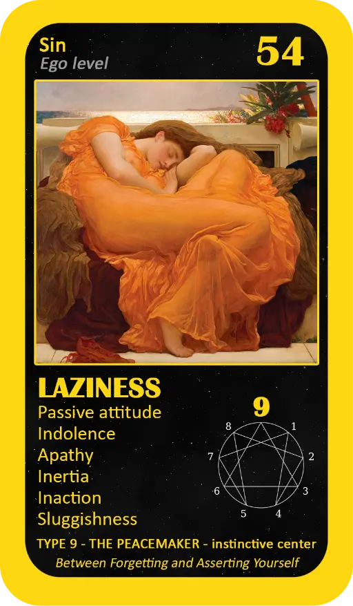 The Enneagram Oracle: card 54 Laziness