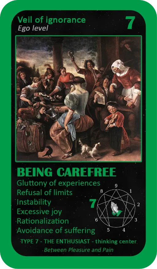 The Mystical Enneagram Oracle: card 7 Being Carefree The Mystical Enneagram Oracle: card 7 Being Carefree
