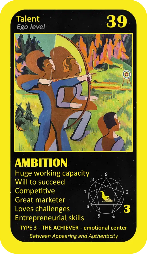 The Wealth Enneagram Oracle: card 39 Ambition