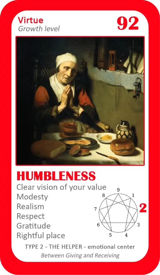 The Enneagram Oracle: card 92 Humbleness