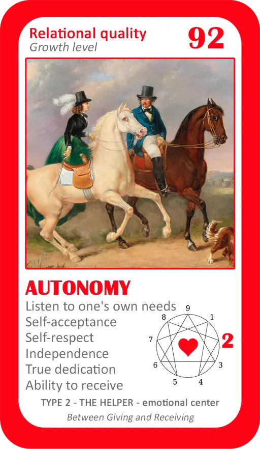 The Love Enneagram Oracle: card 92 Autonomy