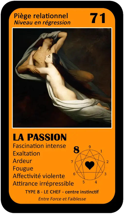 L'Oracle de l'ennéagramme sentimental : carte 71 La Passion L'Oracle de l'ennéagramme sentimental : carte 71 La Passion
