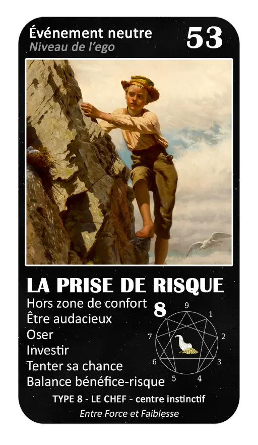 L'Oracle de l'ennéagramme professionnel : carte 53 La Prise de Risque