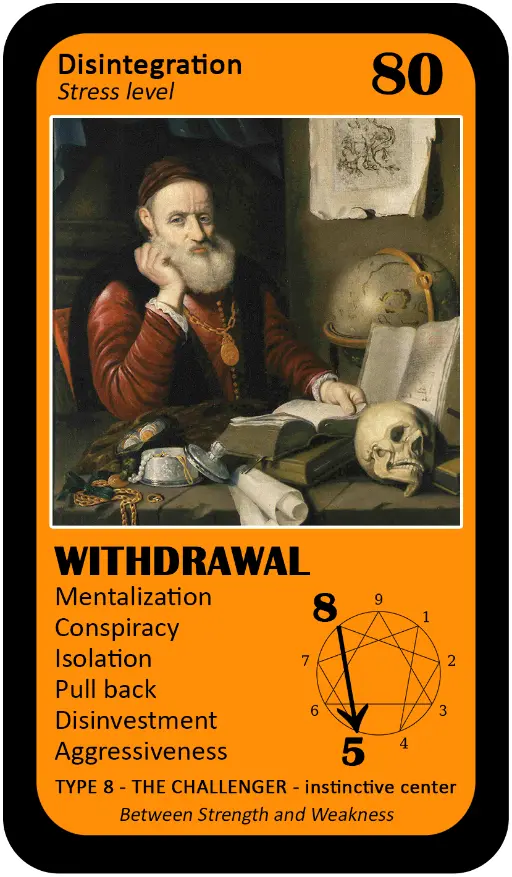 The General Enneagram Oracle: card 80 Withdrawal The General Enneagram Oracle: card 80 Withdrawal