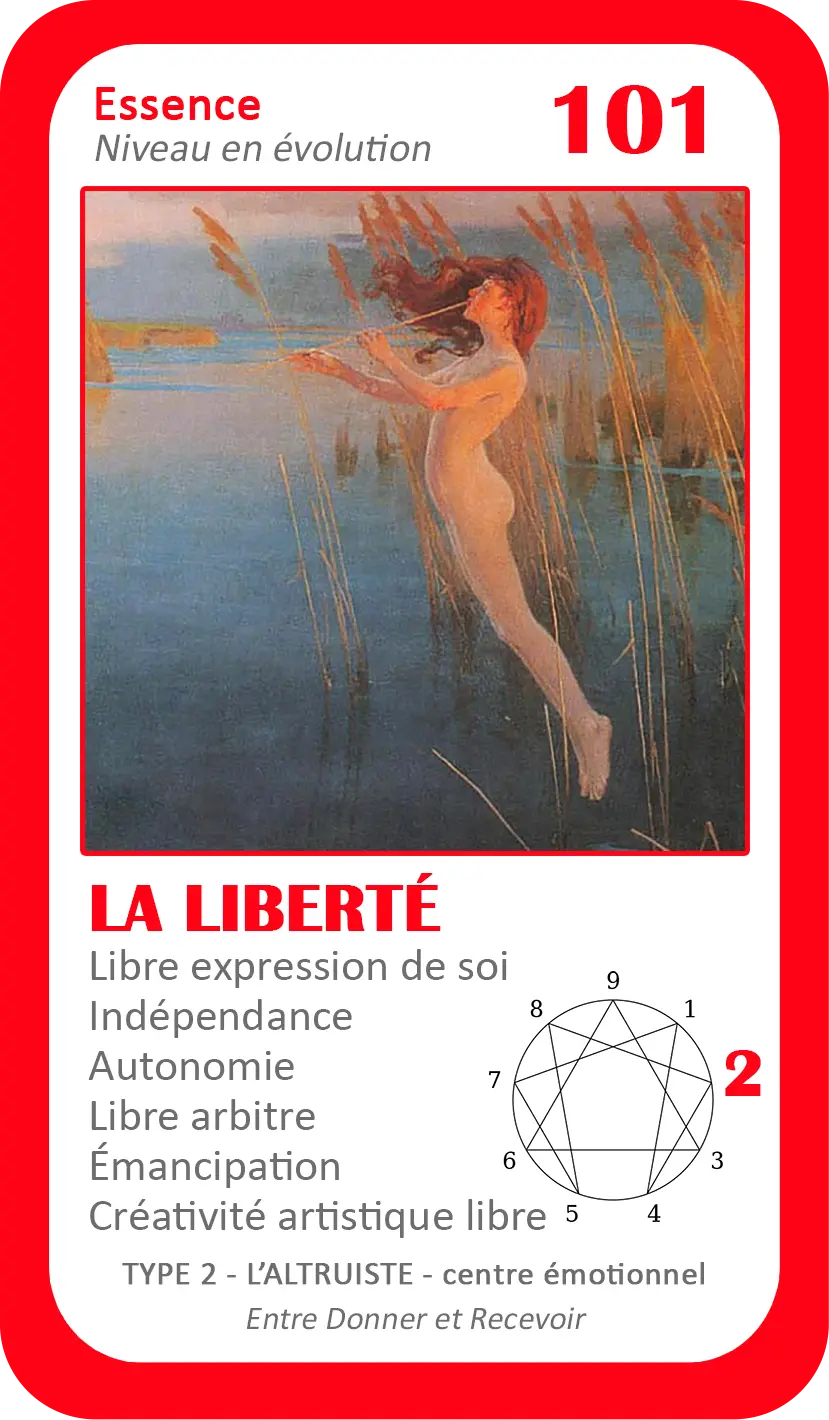 L'Oracle de l'ennéagramme général : carte 101 La Liberté L'Oracle de l'ennéagramme général : carte 101 La Liberté