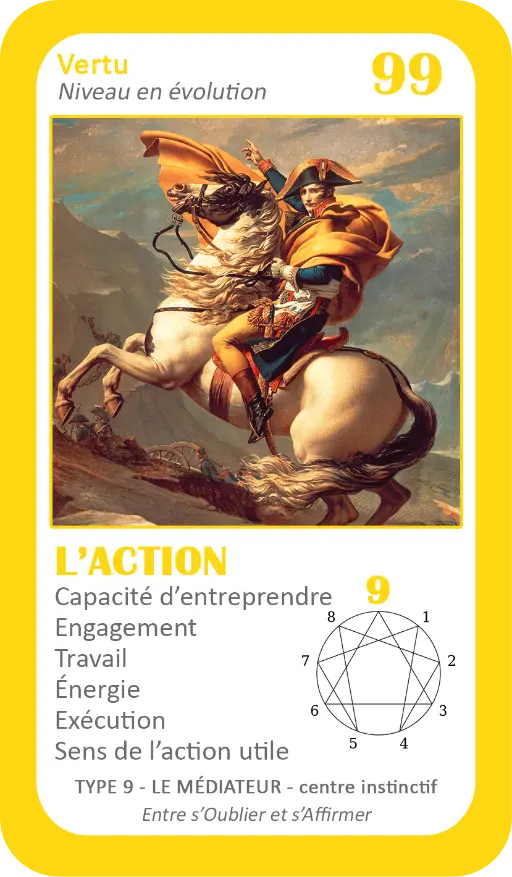 L'Oracle de l'ennéagramme général : carte 99 L'Action L'Oracle de l'ennéagramme général : carte 99 L'Action