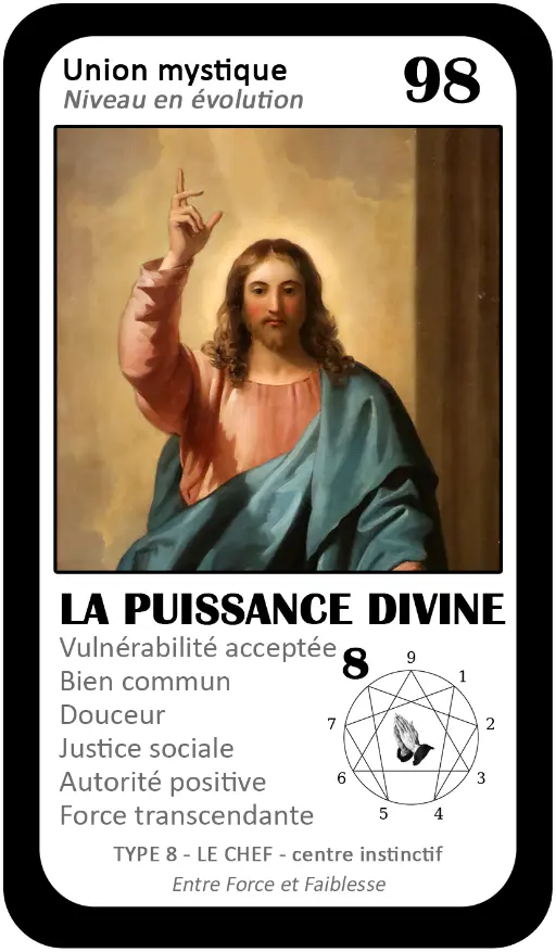 L'Oracle de l'ennéagramme mystique : carte 98 La Puissance Divine L'Oracle de l'ennéagramme mystique : carte 98 La Puissance Divine