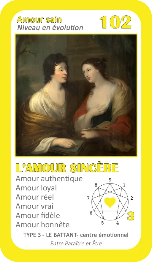L'Oracle de l'ennéagramme sentimental : carte 102 L'Amour Sincère L'Oracle de l'ennéagramme sentimental : carte 102 L'Amour Sincère