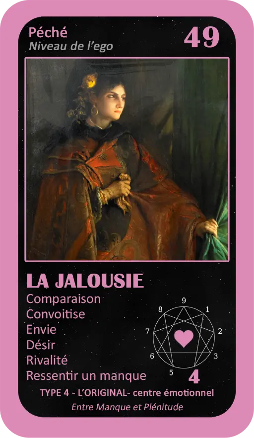 L'Oracle de l'ennéagramme sentimental : carte 49 La Jalousie L'Oracle de l'ennéagramme sentimental : carte 49 La Jalousie