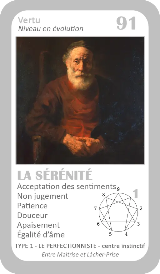 L'Oracle de l'ennéagramme général : carte 91 la Sérénité L'Oracle de l'ennéagramme général : carte 91 la Sérénité