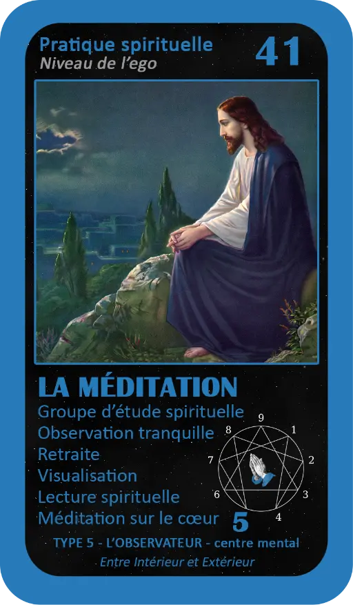L'Oracle de l'ennéagramme mystique : carte 41 La Méditation L'Oracle de l'ennéagramme mystique : carte 41 La Méditation