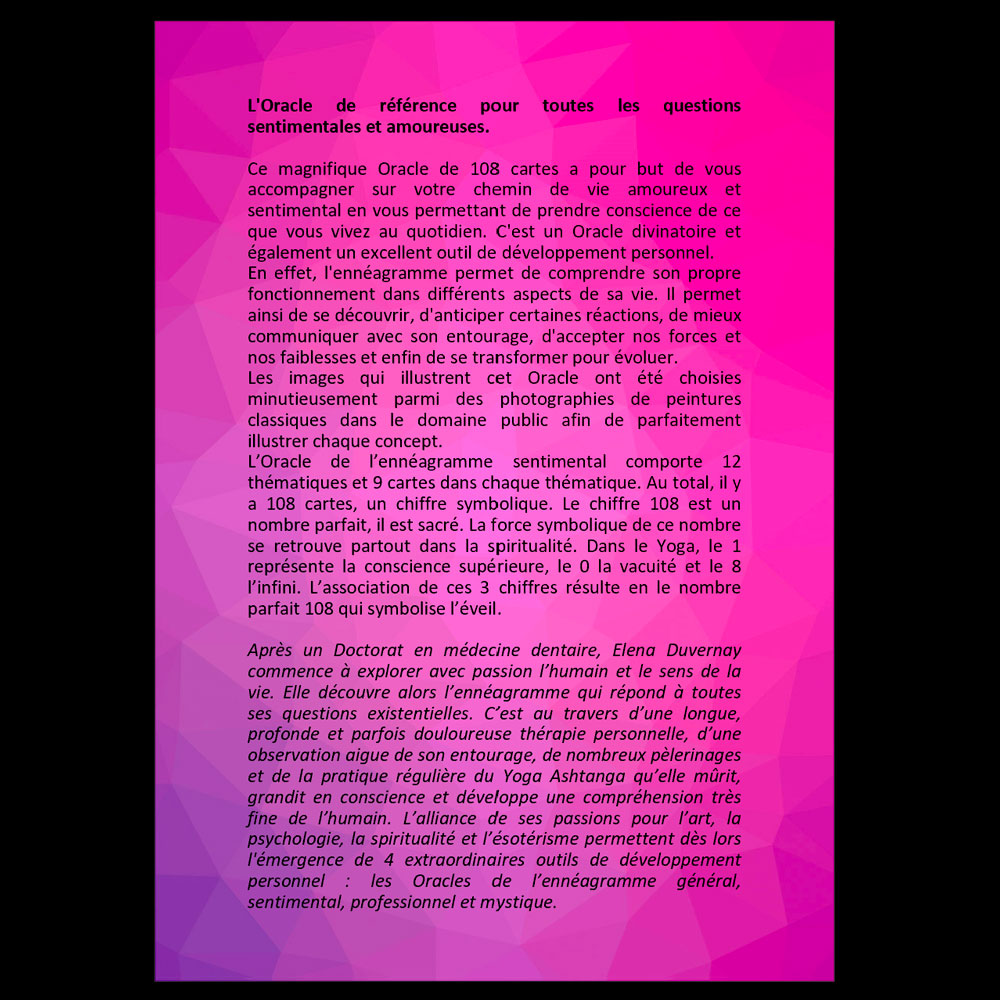 ❤️ Livret numérique de l'Oracle de l'ennéagramme sentimental
