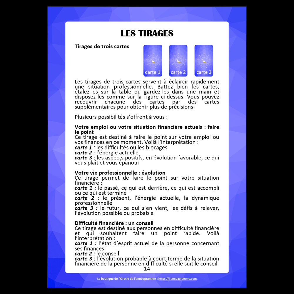 💰 Livret numérique de l'Oracle de l'ennéagramme professionnel