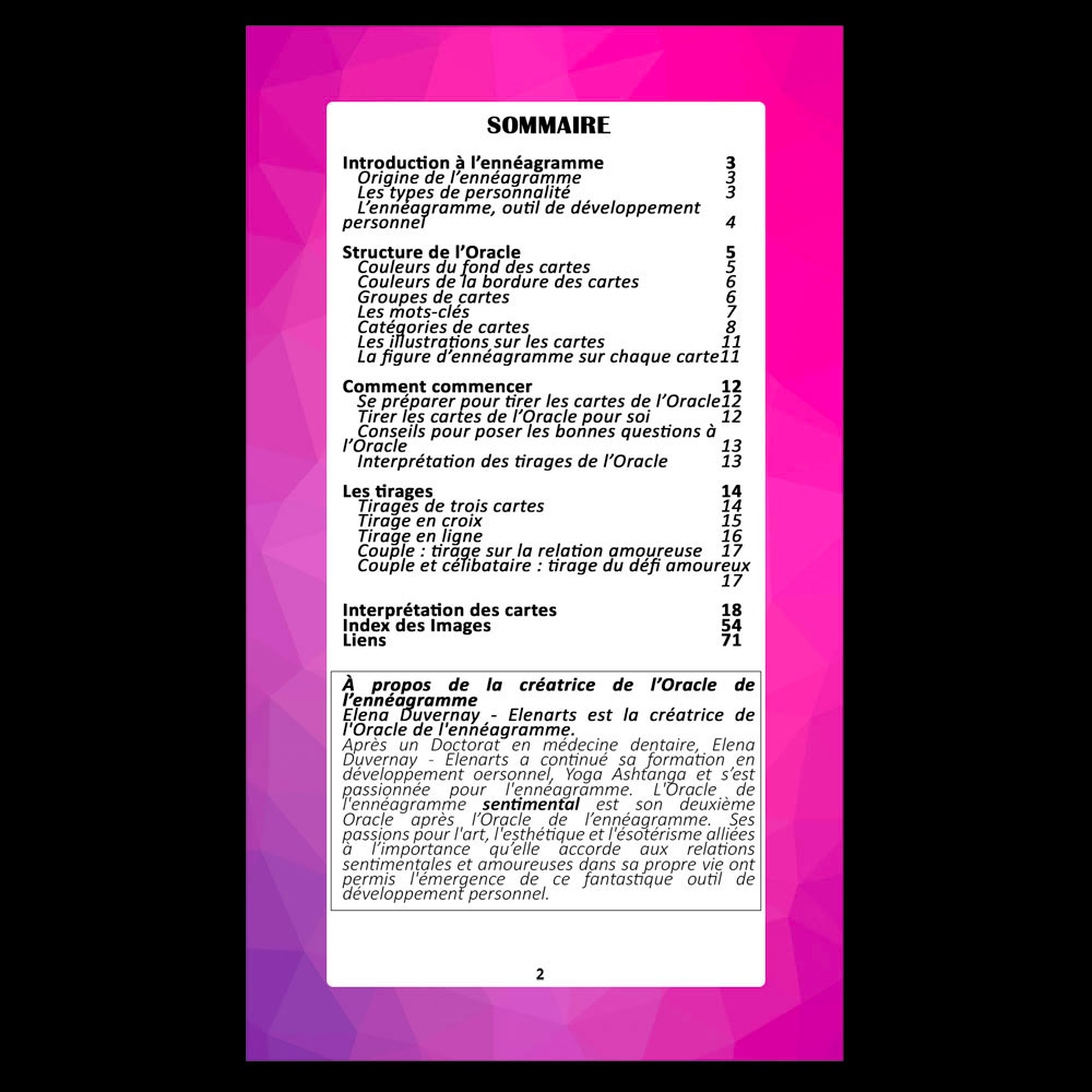 ❤️ L'Oracle de l'ennéagramme sentimental / Boite Élégance 🇫🇷