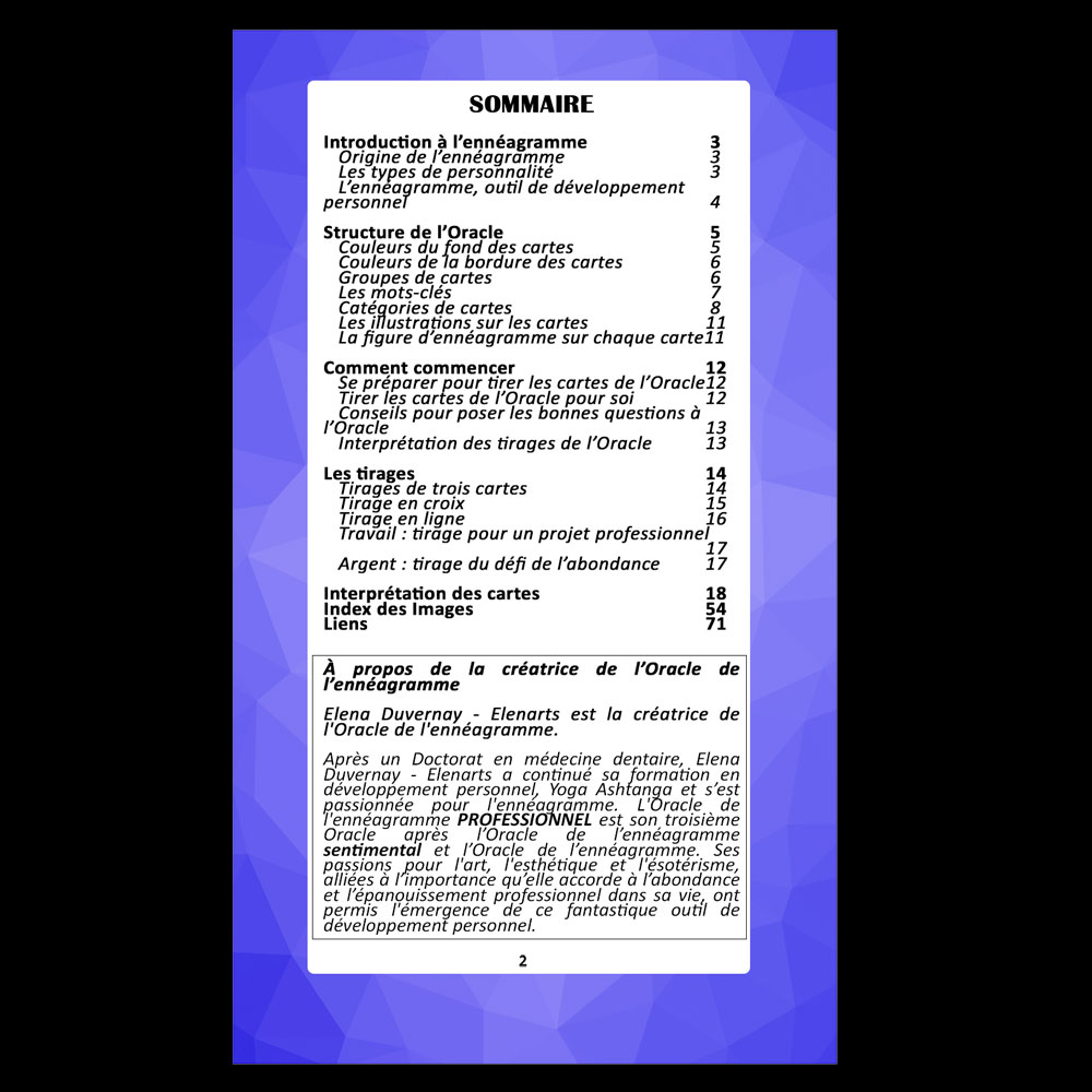 💰 L'Oracle de l'ennéagramme professionnel / Boite Élégance 🇫🇷