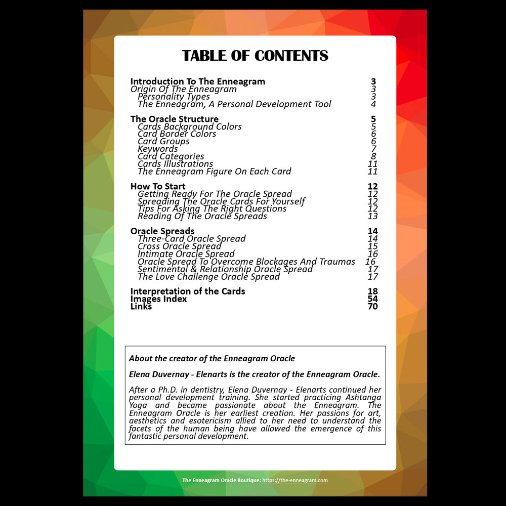 💫 Digital Booklet for The Enneagram Oracle