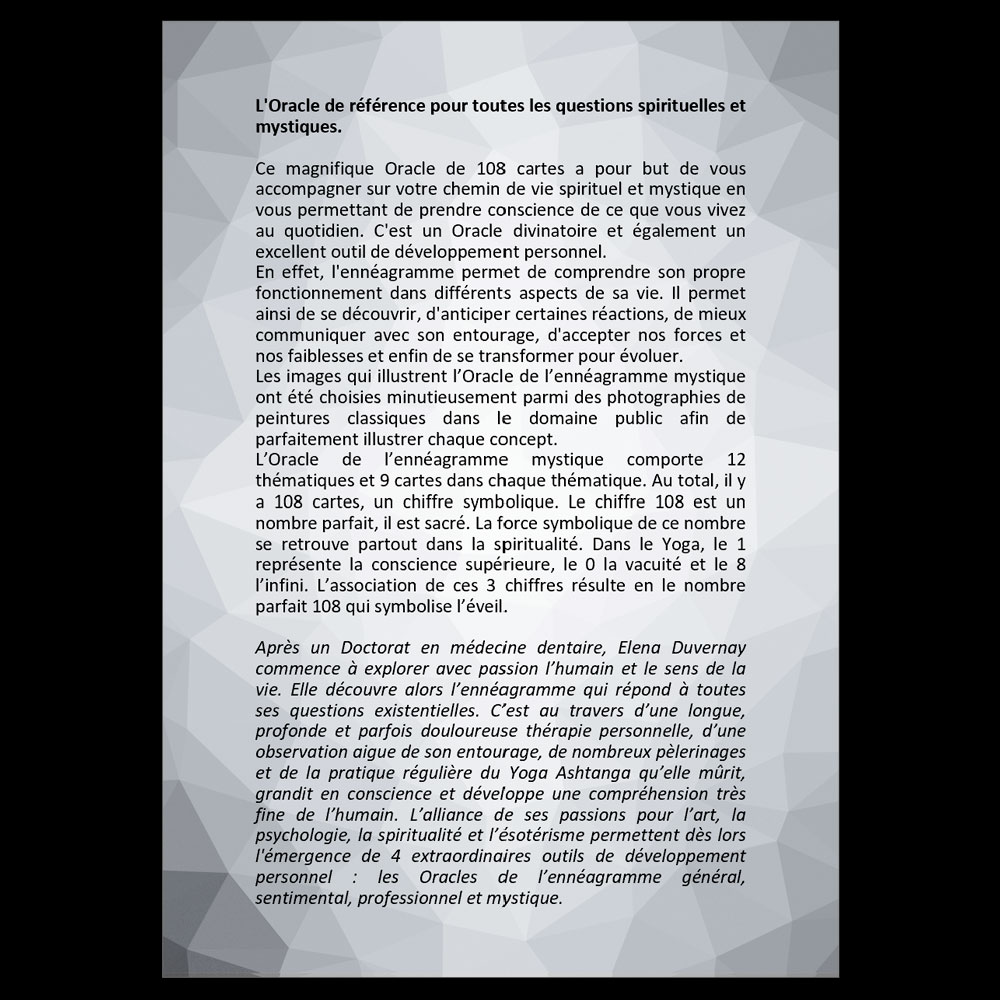 🙏 Livret numérique de l'Oracle de l'ennéagramme mystique