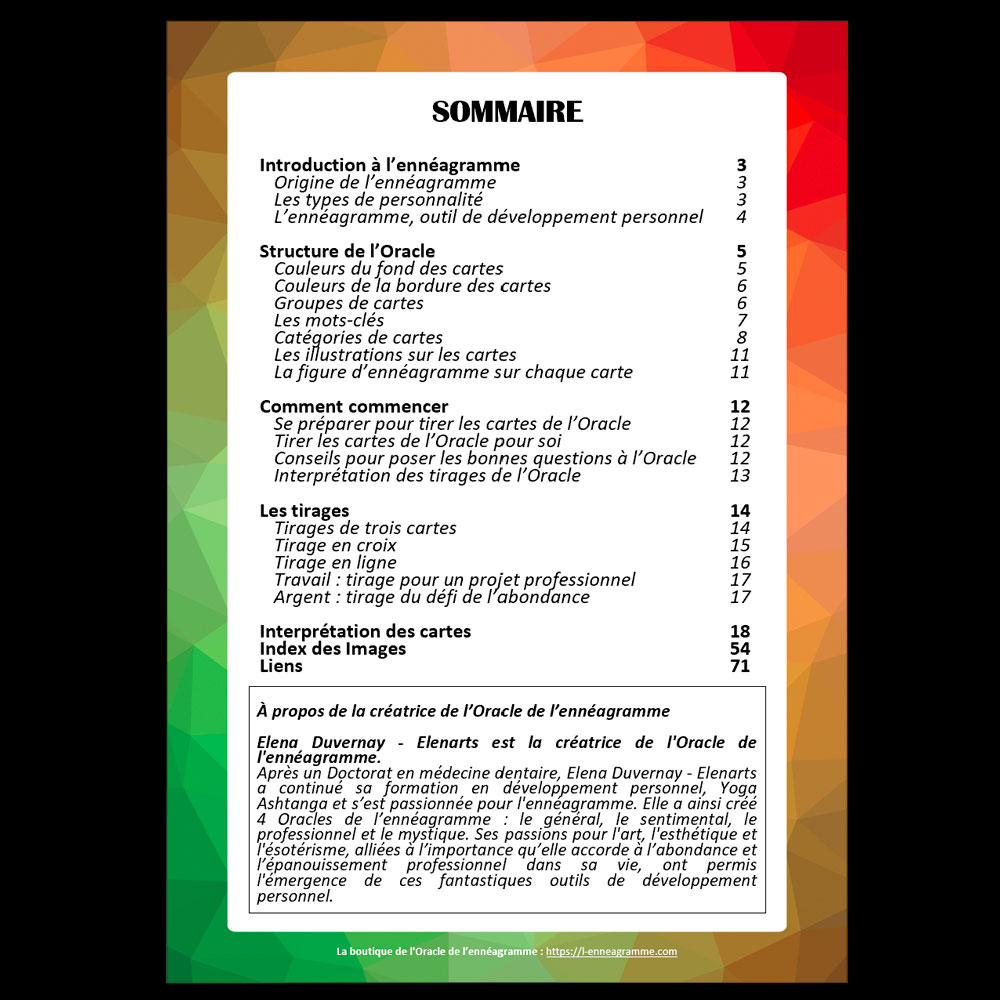 💫 Livret numérique de l'Oracle de l'ennéagramme général