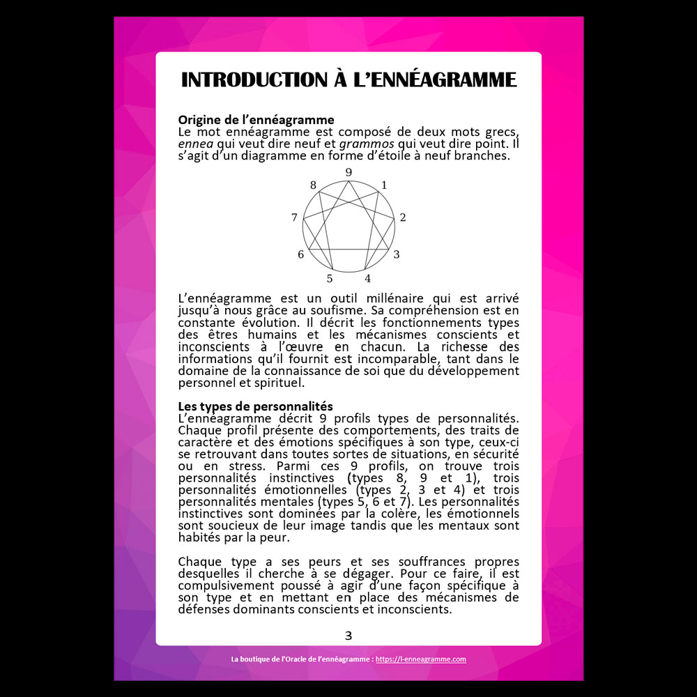 ❤️ Livret numérique de l'Oracle de l'ennéagramme sentimental